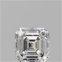 Natural Diamond 0.74 Carats, Asscher with  Cut, E Color, VVS1 Clarity and Certified by GIA