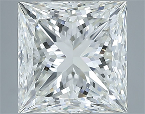 Picture of Natural Diamond 4.01 Carats, Princess with  Cut, J Color, VS2 Clarity and Certified by GIA