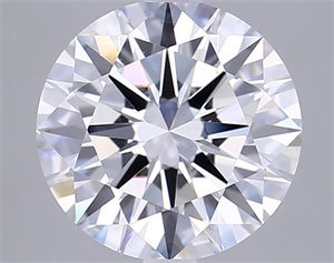 Picture of Lab Grown Diamond 2.92 Carats, Round with Excellent Cut, D Color, VVS2 Clarity and Certified by GIA