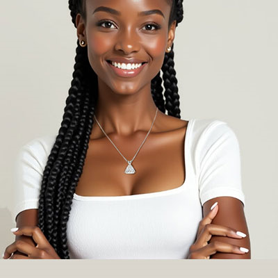 Triangle Diamonds, solitaire pendant-Settings.