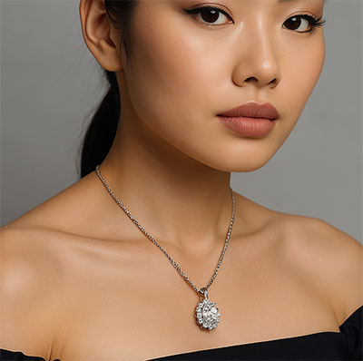 Cluster pendant for all stone shapes