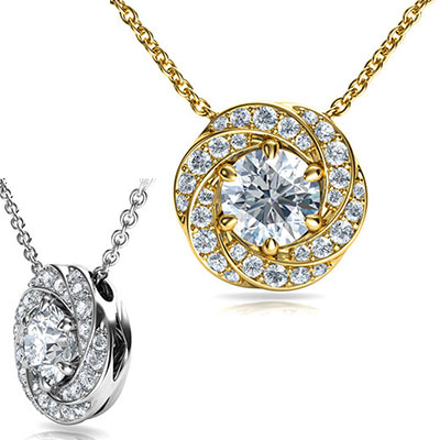 The Spinner pendant for round diamonds 