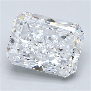 Picture of Natural Diamond 2.70 Carats, Radiant with  Cut, D Color, SI1 Clarity and Certified by GIA