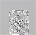 Natural Diamond 0.50 Carats, Radiant with  Cut, E Color, VVS1 Clarity and Certified by GIA