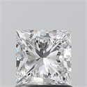 Natural Diamond 1.00 Carats, Princess with  Cut, D Color, SI1 Clarity and Certified by GIA