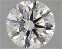 Lab Grown Diamond 2.30 Carats, Round with Excellent Cut, D Color, VVS1 Clarity and Certified by GIA