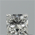 Natural Diamond 0.40 Carats, Princess with  Cut, H Color, VVS1 Clarity and Certified by GIA