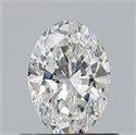 Natural Diamond 0.59 Carats, Oval with  Cut, E Color, VS1 Clarity and Certified by GIA