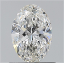 Natural Diamond 0.71 Carats, Oval with  Cut, F Color, VS2 Clarity and Certified by GIA