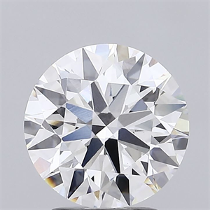 Picture of Lab Grown Diamond 2.83 Carats, Round with Ideal Cut, F Color, VVS2 Clarity and Certified by IGI