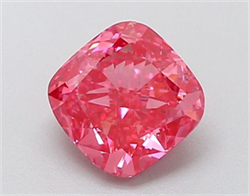 Picture of Lab Grown Diamond 1.24 Carats, CUSHION MODIFIED with  Cut, Fancy Vivid Pink Color, VVS2 Clarity and Certified by IGI