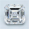 Natural Diamond 3.50 Carats, Asscher with  Cut, D Color, VVS2 Clarity and Certified by GIA
