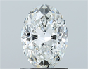 Natural Diamond 1.01 Carats, Oval with  Cut, F Color, VS1 Clarity and Certified by GIA
