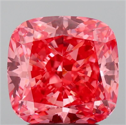 Picture of Lab Grown Diamond 2.79 Carats, CUSHION MODIFIED with  Cut, Fancy Vivid Pink Color, VS2 Clarity and Certified by IGI