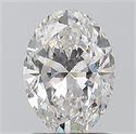 Natural Diamond 1.30 Carats, Oval with  Cut, F Color, SI2 Clarity and Certified by GIA
