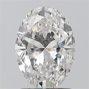 Picture of Natural Diamond 1.30 Carats, Oval with  Cut, F Color, SI2 Clarity and Certified by GIA