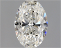 Natural Diamond 0.50 Carats, Oval with  Cut, F Color, SI2 Clarity and Certified by GIA