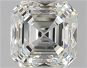 Natural Diamond 0.90 Carats, Asscher with  Cut, J Color, VVS1 Clarity and Certified by GIA