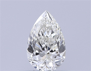 Picture of Natural Diamond 0.40 Carats, Pear with  Cut, I Color, SI2 Clarity and Certified by GIA