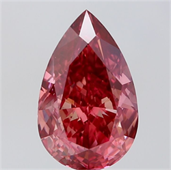 Picture of Lab Grown Diamond 3.20 Carats, Pear with  Cut, Fancy Vivid Pink Color, VS1 Clarity and Certified by IGI