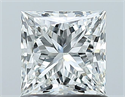 Natural Diamond 1.02 Carats, Princess with  Cut, H Color, VVS2 Clarity and Certified by GIA