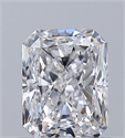 Natural Diamond 0.70 Carats, Radiant with  Cut, D Color, VS1 Clarity and Certified by GIA