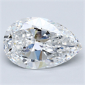 Diamante Natural 4.01 quilates, De pera , Color E, claridad VS1 y certificado GIA
