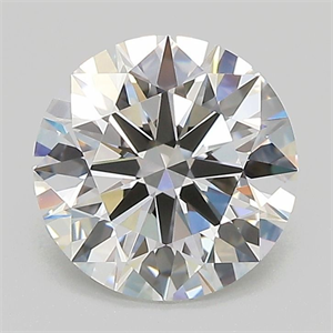 Picture of Lab Grown Diamond 2.00 Carats, Round with Ideal Cut, D Color, VVS2 Clarity and Certified by IGI