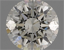 Natural Diamond 0.72 Carats, Round with Excellent Cut, H Color, SI2 Clarity and Certified by IGI