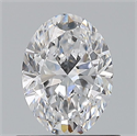 Natural Diamond 0.70 Carats, Oval with  Cut, D Color, VVS1 Clarity and Certified by GIA
