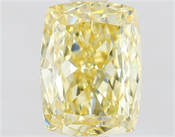 Picture of Lab Grown Diamond 1.51 Carats, CUSHION MODIFIED with  Cut, Fancy Yellow Color, VVS2 Clarity and Certified by IGI