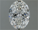 Natural Diamond 1.51 Carats, Oval with  Cut, H Color, SI2 Clarity and Certified by GIA
