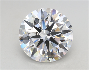 Picture of Lab Grown Diamond 3.72 Carats, Round with Excellent Cut, E Color, VVS1 Clarity and Certified by GIA
