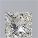Natural Diamond 1.01 Carats, Princess with  Cut, H Color, SI1 Clarity and Certified by GIA