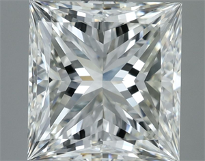 Picture of Natural Diamond 4.02 Carats, Princess with  Cut, I Color, VVS2 Clarity and Certified by IGI