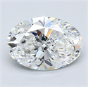 Natural Diamond 1.81 Carats, Oval with  Cut, F Color, VS1 Clarity and Certified by GIA