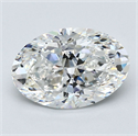 Natural Diamond 2.52 Carats, Oval with  Cut, F Color, VS1 Clarity and Certified by GIA