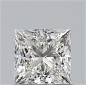 Natural Diamond 0.80 Carats, Princess with  Cut, I Color, VVS1 Clarity and Certified by GIA