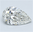Natural Diamond 2.51 Carats, Pear with  Cut, H Color, SI2 Clarity and Certified by GIA