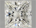 Natural Diamond 0.52 Carats, Princess with  Cut, I Color, VVS2 Clarity and Certified by GIA