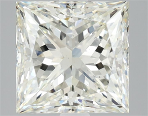 Picture of Natural Diamond 3.07 Carats, Princess with  Cut, L Color, SI1 Clarity and Certified by GIA