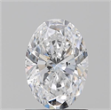 Natural Diamond 1.20 Carats, Oval with  Cut, D Color, SI2 Clarity and Certified by GIA