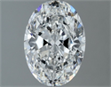 Natural Diamond 1.30 Carats, Oval with  Cut, D Color, SI2 Clarity and Certified by GIA