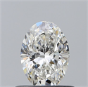 Natural Diamond 0.50 Carats, Oval with  Cut, G Color, VS2 Clarity and Certified by GIA