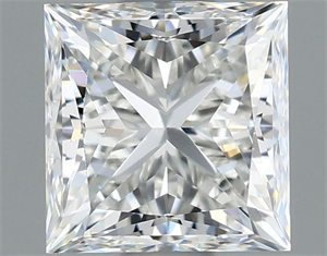 Picture of Natural Diamond 0.91 Carats, Princess with  Cut, H Color, VVS2 Clarity and Certified by GIA