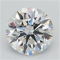Lab Grown Diamond 1.97 Carats, Round with Excellent Cut, D Color, FL Clarity and Certified by GIA