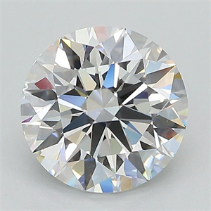 Picture of Lab Grown Diamond 1.97 Carats, Round with Excellent Cut, D Color, FL Clarity and Certified by GIA