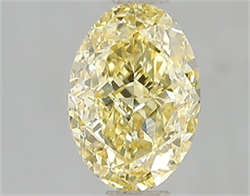 Picture of Lab Grown Diamond 1.51 Carats, Oval with  Cut, Fancy Vivid Yellow Color, VS2 Clarity and Certified by IGI