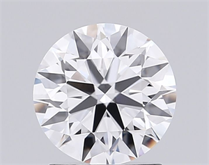 Picture of Lab Grown Diamond 1.50 Carats, Round with Ideal Cut, D Color, VVS2 Clarity and Certified by IGI