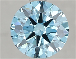Picture of Lab Grown Diamond 2.09 Carats, Round with Ideal Cut, Fancy Vivid Blue Color, VS2 Clarity and Certified by IGI